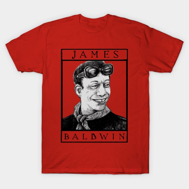 James Baldwin T-Shirt by Portrait Art